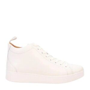 Fitflop RALLY Leather High-Top Sneakers in white